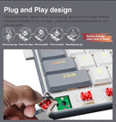 Teclado mecânico para jogos E-YOOSO A68 RGB Mini Slim Ultrafino com fio USB