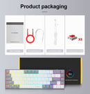 Teclado mecânico para jogos E-YOOSO A68 RGB Mini Slim Ultrafino com fio USB