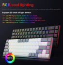 Teclado mecânico para jogos E-YOOSO A68 RGB Mini Slim Ultrafino com fio USB