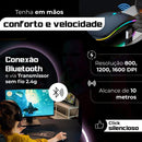 Mouse Wireless Recarregável Led Rgb 2.4 Ghz Sem Fio Bluetooth Optico Ghz Noteboo