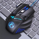 Mouse, 7 botão retroiluminado mouse ergonômico 5500 dpi mouse ajustável,