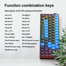Teclado mecânico para jogos E-YOOSO A68 RGB Mini Slim Ultrafino com fio USB