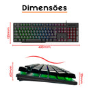 Teclado Gamer Semi Mecânico Led Rgb Abnt2 Usb Pc Ps4 Xbox