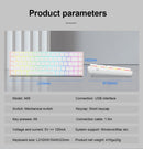 Teclado mecânico para jogos E-YOOSO A68 RGB Mini Slim Ultrafino com fio USB