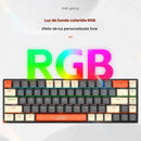 Teclado Gamer/ Escritório Com Fio RGB LED Iluminado Com 68 Teclados Mecânicos