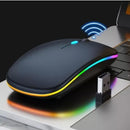 Mouse Wireless Recarregável Led Rgb 2.4 Ghz Sem Fio Bluetooth Optico Ghz Noteboo