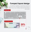 Teclado mecânico para jogos E-YOOSO A68 RGB Mini Slim Ultrafino com fio USB