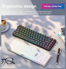 Teclado mecânico para jogos E-YOOSO A68 RGB Mini Slim Ultrafino com fio USB