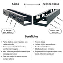 Organizador de cabos e fios guia modulado