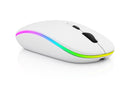 Mouse Wireless Recarregável Led Rgb 2.4 Ghz Sem Fio Bluetooth Optico Ghz Noteboo