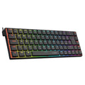 Teclado mecânico para jogos E-YOOSO A68 RGB Mini Slim Ultrafino com fio USB