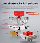 Teclado mecânico para jogos E-YOOSO A68 RGB Mini Slim Ultrafino com fio USB