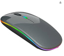 Mouse Wireless Recarregável Led Rgb 2.4 Ghz Sem Fio Bluetooth Optico Ghz Noteboo