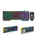 Kit Teclado Mouse com Fio Gamer RGB Keedi TEC808
