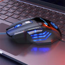 Mouse, 7 botão retroiluminado mouse ergonômico 5500 dpi mouse ajustável,