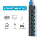 Extensão Hub Régua Usb 2.0 - 7 Portas Pc Hd Externo Pendrive