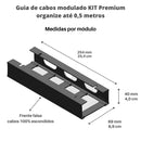 Organizador de cabos e fios guia modulado